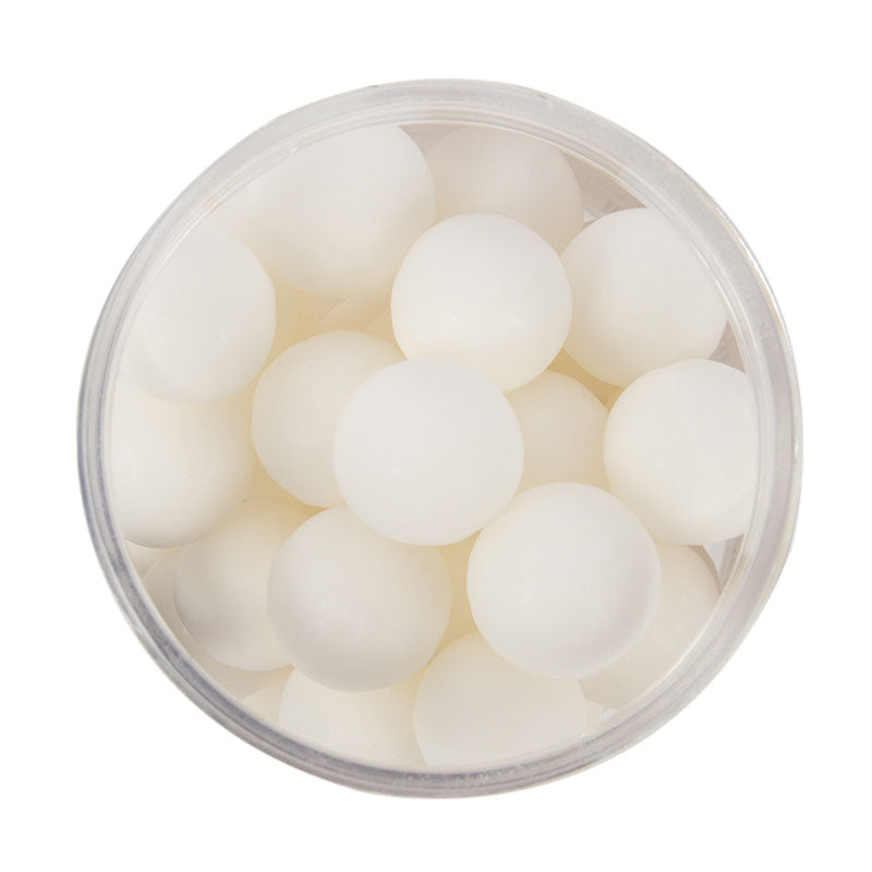 Edible Pearls - Matte White - 8mm - 1oz.