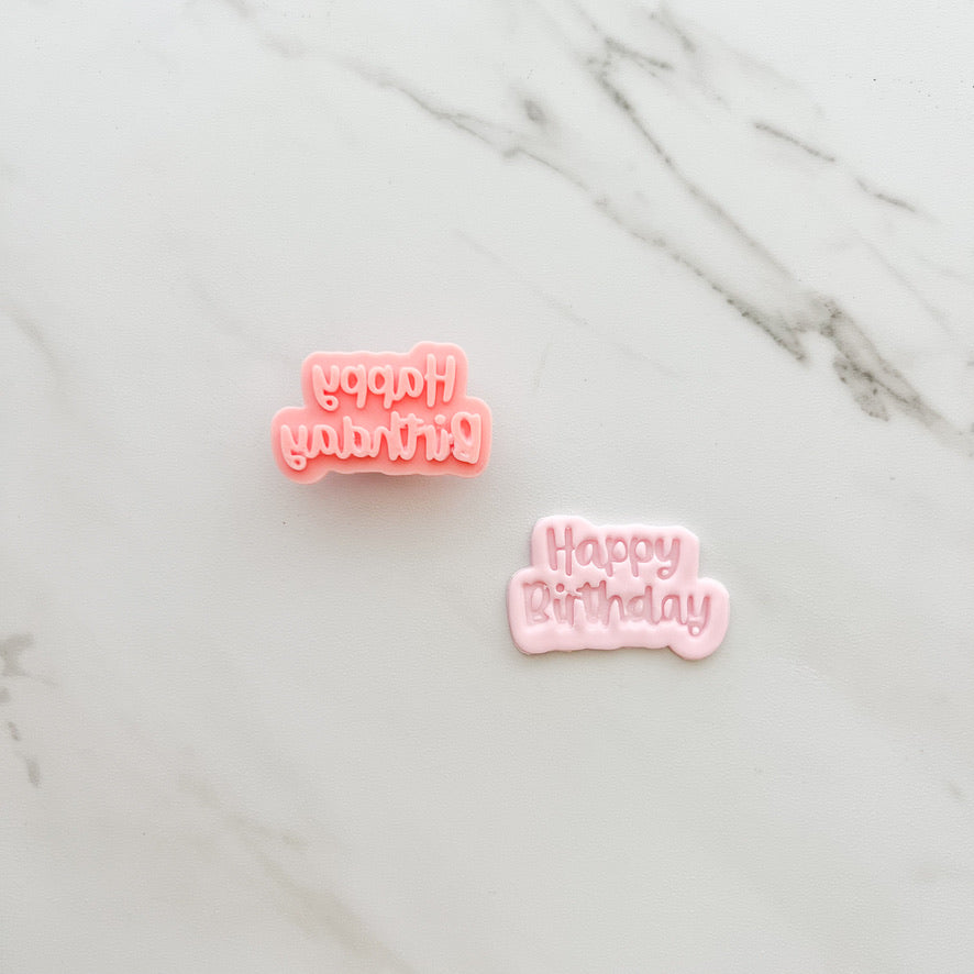 CURSIVE HAPPY BIRTHDAY CUTTER/ EMBOSSER BY CREATIVE HEART LAB