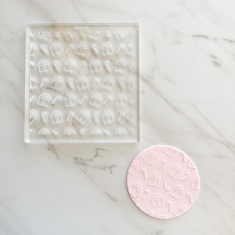 PRESENT AND CANDY CANES EMBOSSER PLATE