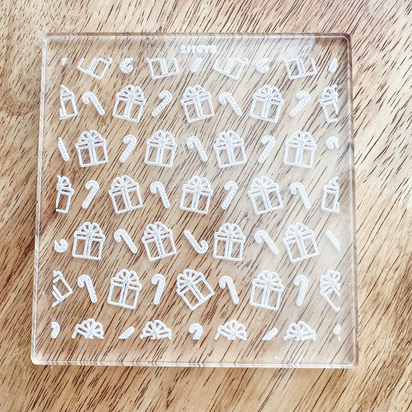 PRESENT AND CANDY CANES EMBOSSER PLATE
