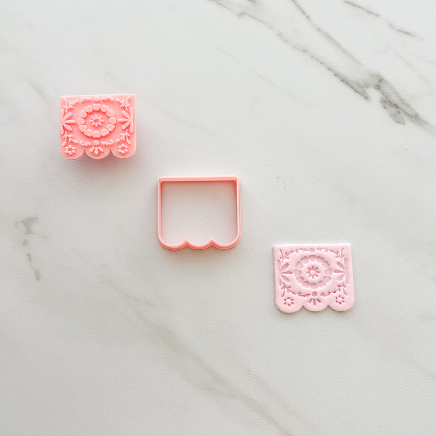 FLORAL SCALLOPED PAPEL PICADO CUTTER/ EMBOSSER BY CREATIVE HEART LAB