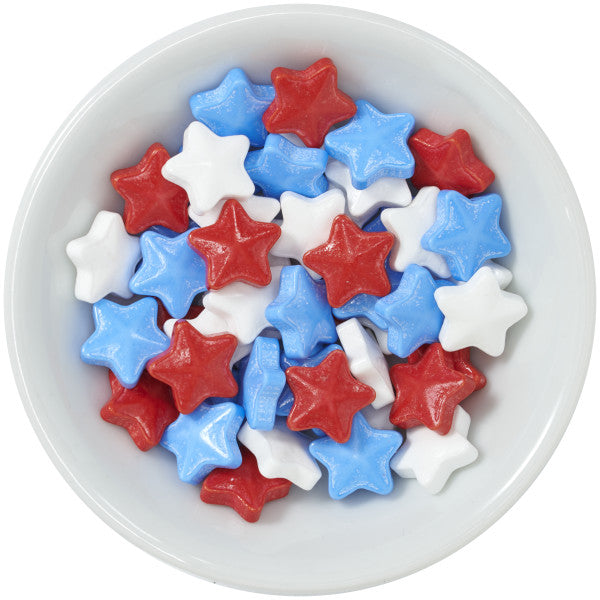 RED WHITE AND BLUE STAR SPRINKLES