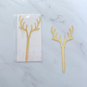 ACRYLIC GOLD ANTLER TOPPERS