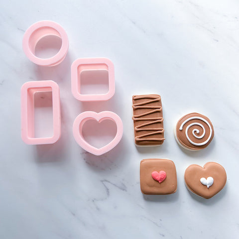 CHOCOLATE TRUFFLE COOKIE CUTTER SET  BY SAIDAS SWEETS