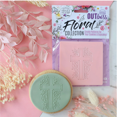 FLORAL CROSS OUTBOSS BY SWEET STAMP