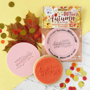 "HAPPY THANKSGIVING" OUTBOSS AUTUMN COLLECTION BY SWEET STAMP