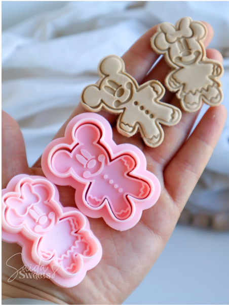GINGERBREAD MICKEY EMBOSSER SET BY SAIDAS SWEETS