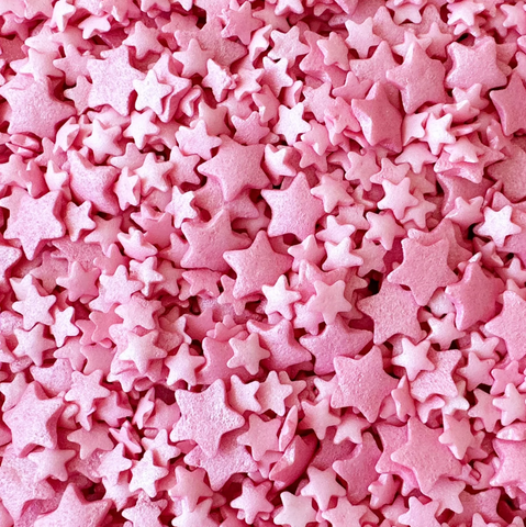 SHIMMER PINK STAR CONFETTI MIX BY SWEETAPOLITA