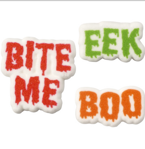 HALLOWEEN SAYINGS EDIBLE DECORATIONS