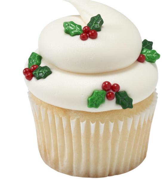HOLLY BERRIES AND LEAVES SPRINKLES