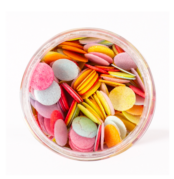 RAINBOW MIX WAFER CONFETTI DECORATIONS (9G) BY SPRINKS