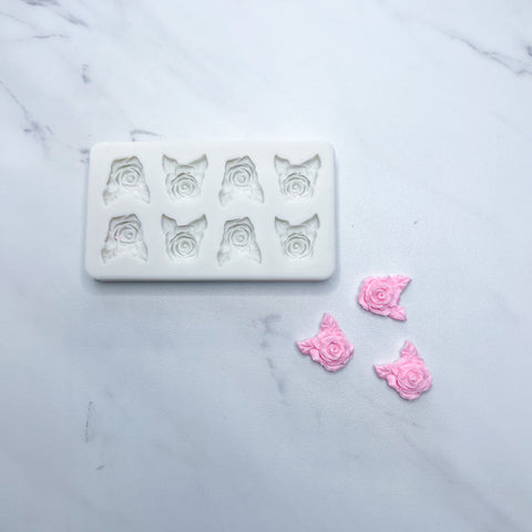 SMALL ROSES WITH LEAVES MOLD