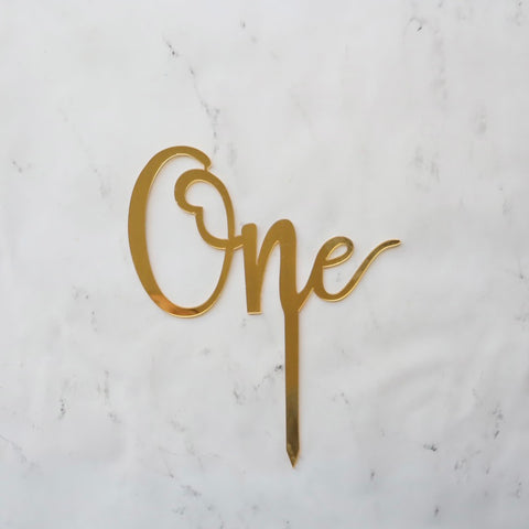 "ONE" CAKE TOPPER