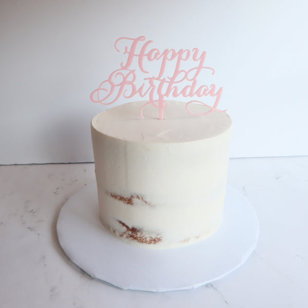 HAPPY BIRTHDAY CURSIVE CAKE TOPPER