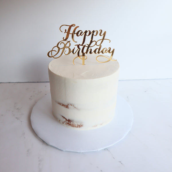 HAPPY BIRTHDAY CURSIVE CAKE TOPPER