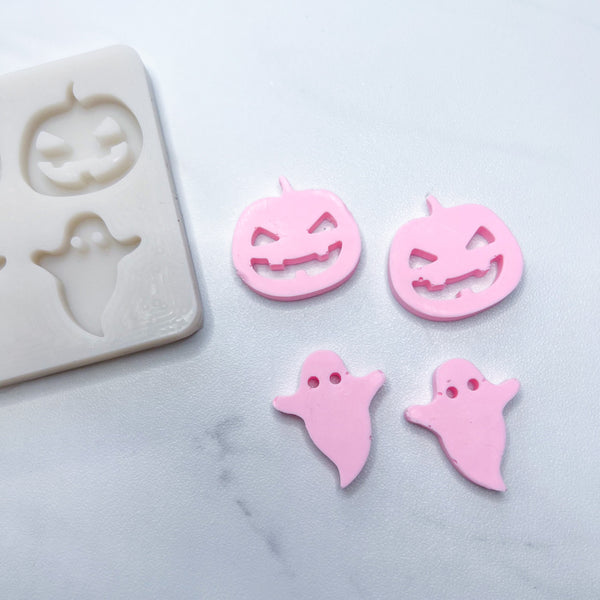 GHOST AND PUMPKIN QUAD MOLD