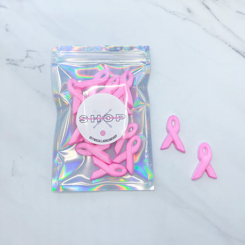 BREAST CANCER AWARENESS RIBBON EDIBLE DECORATIONS