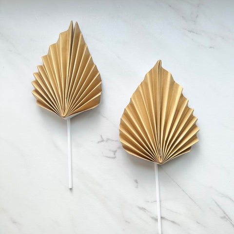 GOLD SPEAR PALM LEAF TOPPERS