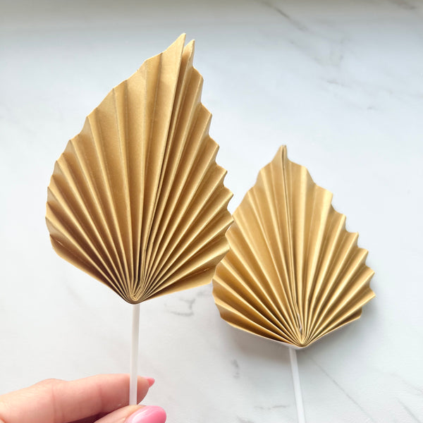 GOLD SPEAR PALM LEAF TOPPERS