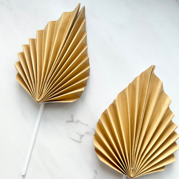 GOLD SPEAR PALM LEAF TOPPERS