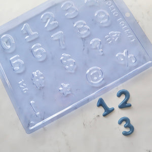 NUMBERS AND SYMBOLS CHOCOLATE MOLD