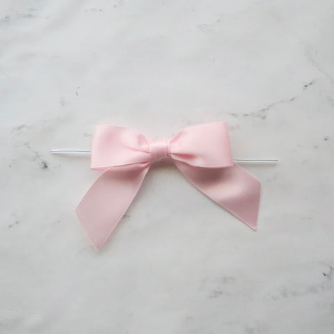 PRE TIED BOWS WITH WIRE (PINK)