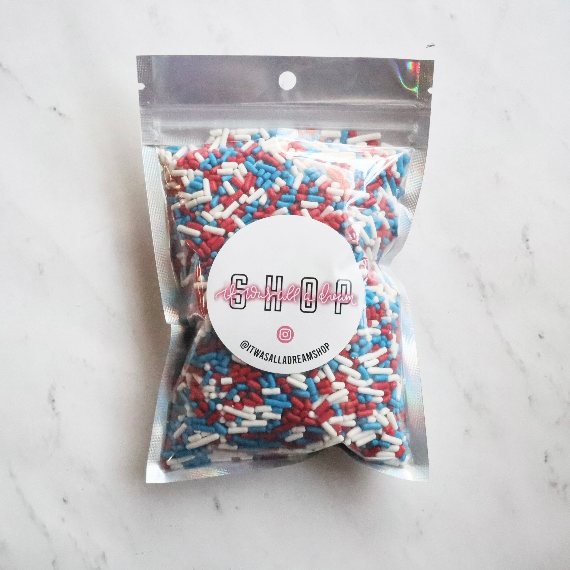 RED WHITE AND BLUE JIMMIES SPRINKLES