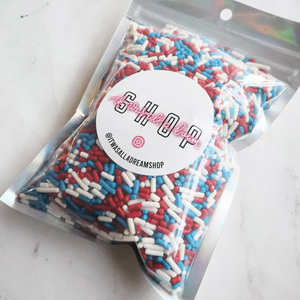 RED WHITE AND BLUE JIMMIES SPRINKLES