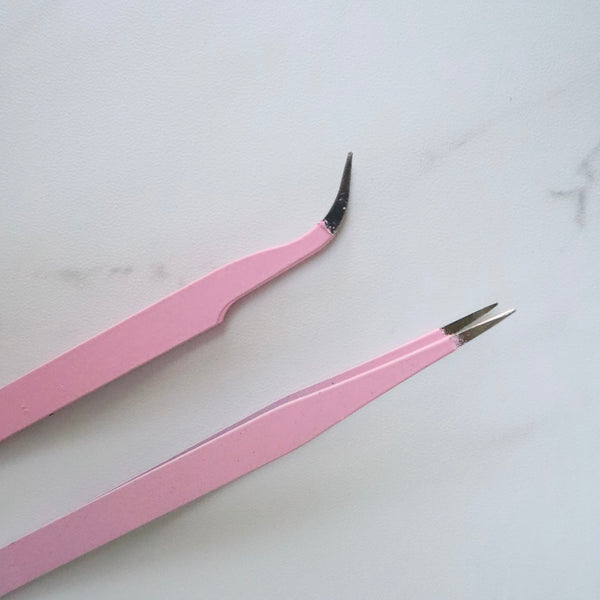 PINK TWEEZER SET