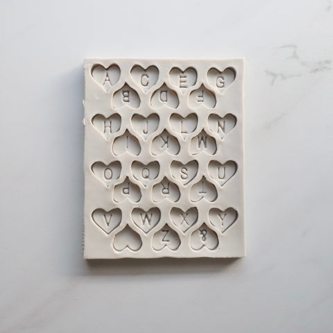 HEART ALPHABET MOLD