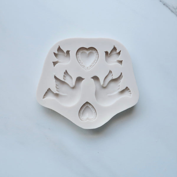 DOVE AND HEARTS MOLD