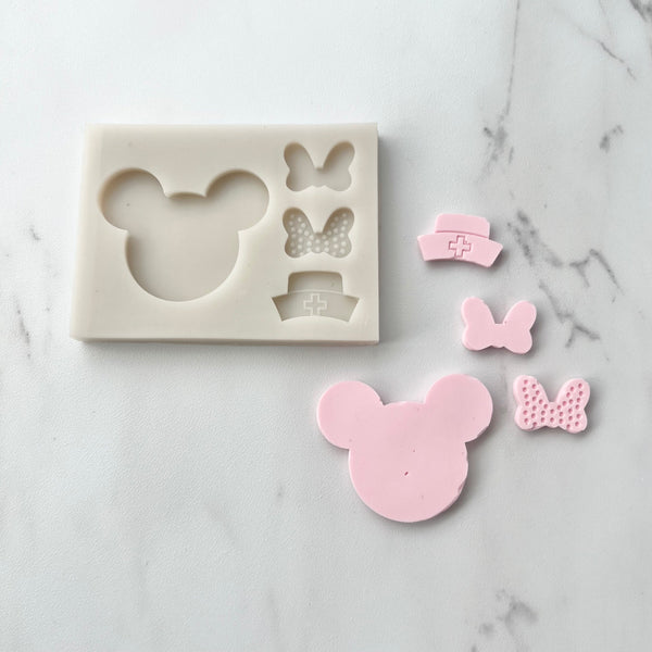 MICKEY SILHOUETTE WITH VARIETY BOW MOLD