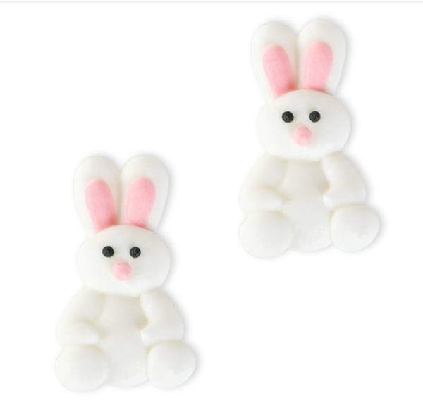 WHITE BUNNIES EDIBLE DECORATIONS