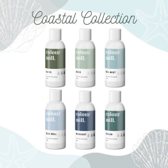 COLOUR MILL OIL BASE COLOURING COASTAL COLLECTION COMBO PACK *6 COLORS
