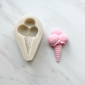 THREE SCOOP ICE CREAM CONE MOLD