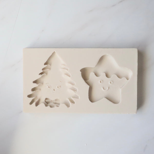 LARGE STAR AND CHRISTMAS TREE MOLD (CAKE SIZE)
