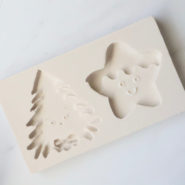 LARGE STAR AND CHRISTMAS TREE MOLD (CAKE SIZE)